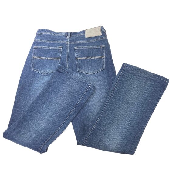 Express Fashion Stretch Denim Blue Jeans Fit And Flare Size 5/6R 28in Inseam - Picture 2 of 12